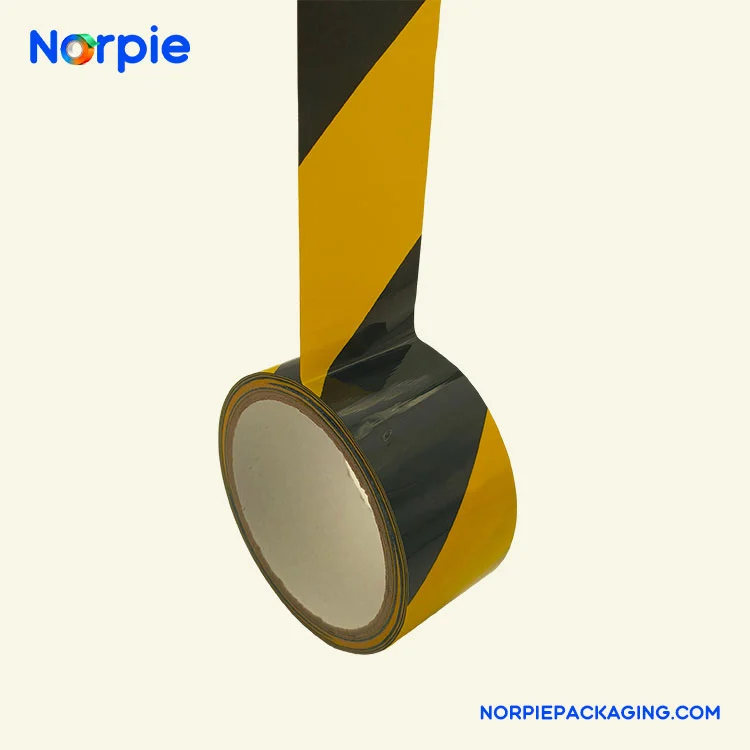 Black Yellow Warning Tape